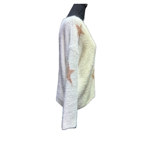 Star Patterned Cream Sweater Size Small - Picture 4 of 8